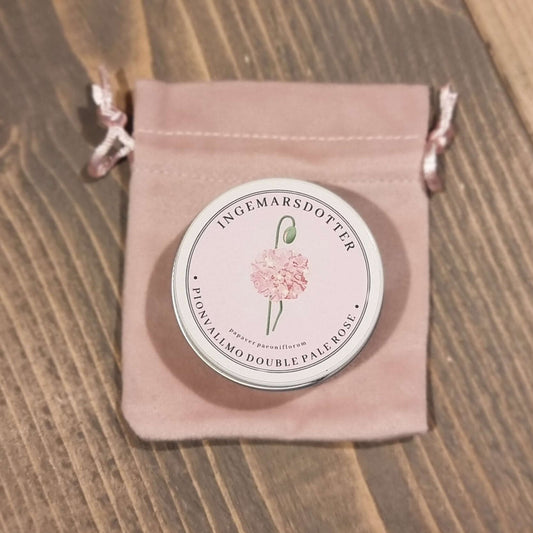 Presentpåse fröburkar rosa pionvallmo