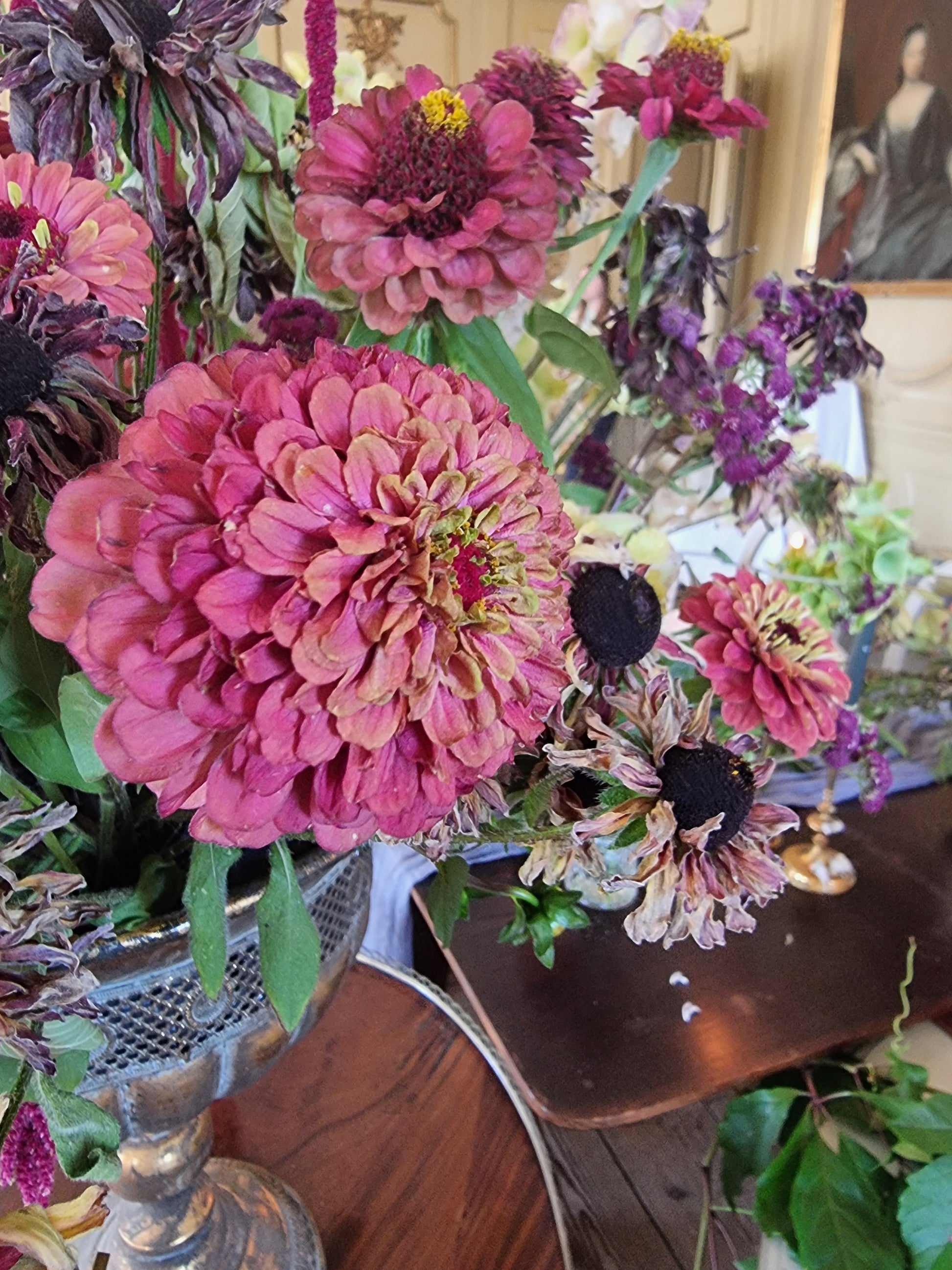 Zinnia Queen red lime