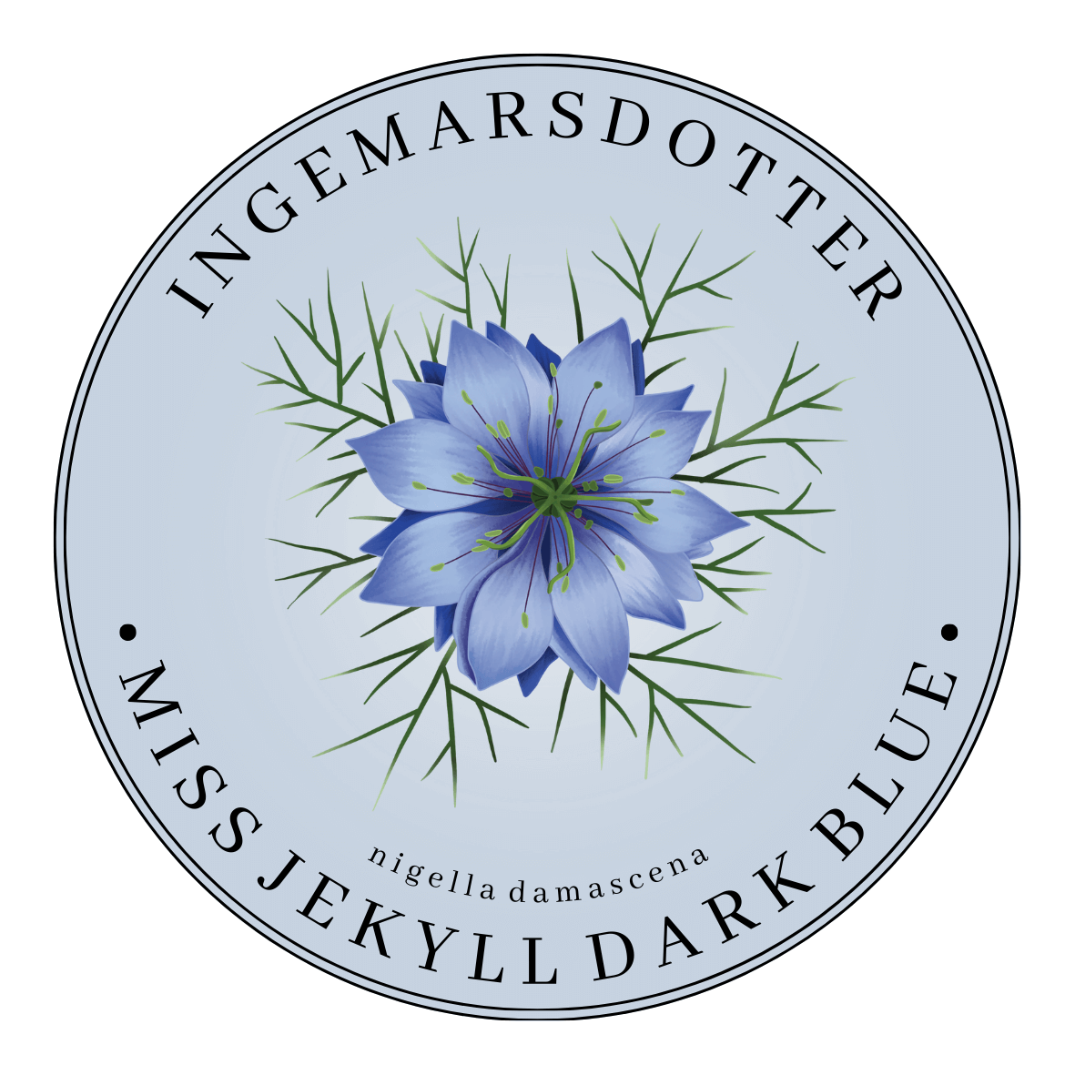 Nigella Miss jekyll dark blue pod