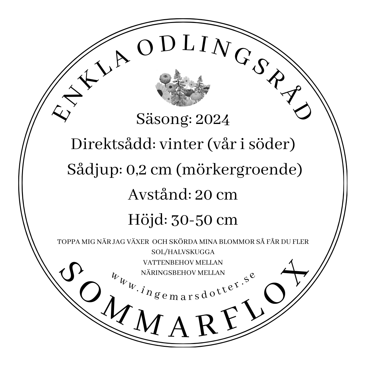 Flox odlingsråd mörkergroende toppas